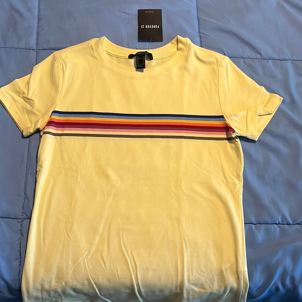 Size small forever, 21 yellow T-shirt